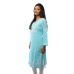 Ada Hand Embroidered Small Blue Cotton Lucknow Chikankari Long Kurti